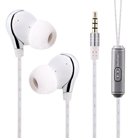 HooStars 102 High Quality Strong Bass In Ear Earphones Ear Bud With Microphone , For PS4 / Mobile / Tablets / Laptop PCs (grey)