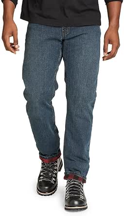 Eddie Bauer Men's H2Low Flex Flannel-Lined Jeans