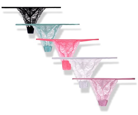 Sexy G-string Thong Panty Underwear Pack of 5
