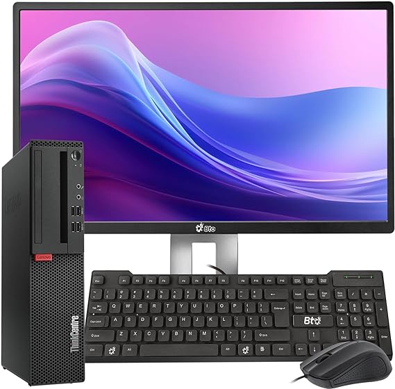 Lenovo M920s ThinkCenter Computer Desktop,Intel core i5-8500 up to 4.1GHz Processor, 16GB DDR4 Ram, 512GB SSD, Built-in WiFi Bluetooth New 24 Inch Monitor, Keyboard Mouse, Windows 11 Pro (Renewe)