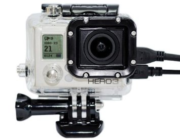 Besteam Skeleton Housing compatible with all GoPro® Hero 4 Hero3 Hero3  cameras with a Luminous Silicone Wristband Bracelet