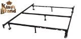 Kings Brand 7-Leg Heavy Duty Adjustable Metal Bed Frame with Center Support Rug Rollers and Locking Wheels QueenFullFull XLTwinTwin XL