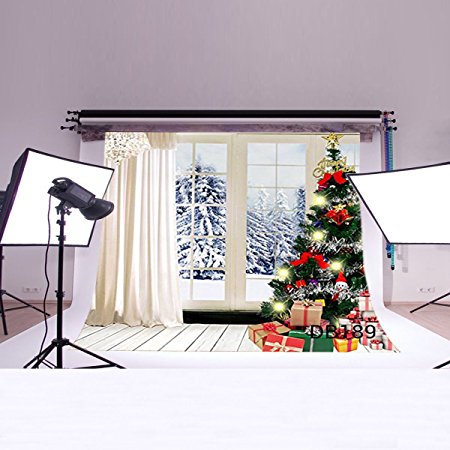 LB 9x6ft Christmas Gift Vinyl Photography Backdrop Customized Photo Background Studio Prop DB189
