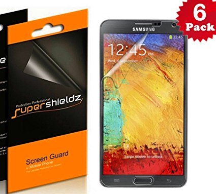 [6-PACK] Supershieldz- High Definition (HD) Clear Screen Protector For Samsung Galaxy Note 3 III -Lifetime Replacements Warranty (AT&T, Verizon, Sprint, T-mobile, All Carriers)- Retail Packaging