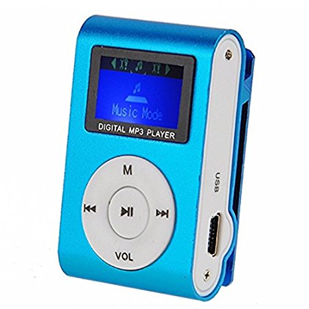 MOKE New Mini Clip Metal Mp3 Player With LCD Screen   Micro / TF Slot Mp3 memory expandable up 16gb(without memory&sd card)