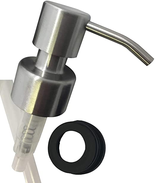 Soap Dispenser Replacement Pump for Your Liquid Soap, Lotion or Dish Soap Refill Dispenser (1, Stainless)