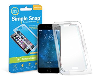 Simple Snap Tempered Glass Screen Protector for Apple iPhone 6/6S Plus High Definition (HD) Tempered Glass - Maximum Clarity and Touchscreen Accuracy with