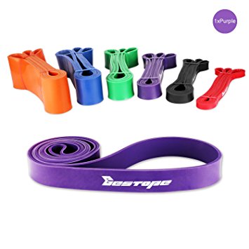 BESTOPE® Premium Latex Resistance Bands Exercise Bands Set Exercise Loop Crossfit Bands for Strength Weight Training Fitness Resistance Strap (35 to 85 lbs)"