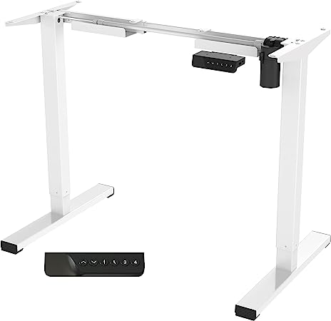 SANODESK EP1 Escritorio Ajustable en Altura con Puerto de Carga USB | Standing Desk Electrico | con 4 Botones de Memoria | con Sistema Anticolisión para Ordenador en Oficina y Casa con Motor(Blanco)