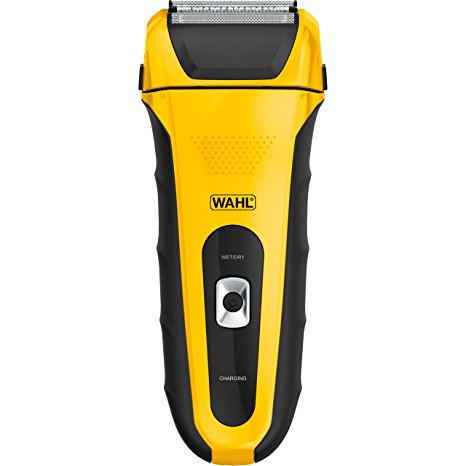 Wahl LifeProof Rechargeable lithium ion wet / dry water proof foil shaver with shock resistant housing for shaving, trimming, and wet or dry shave with precision ground trimmer blade #7061-100