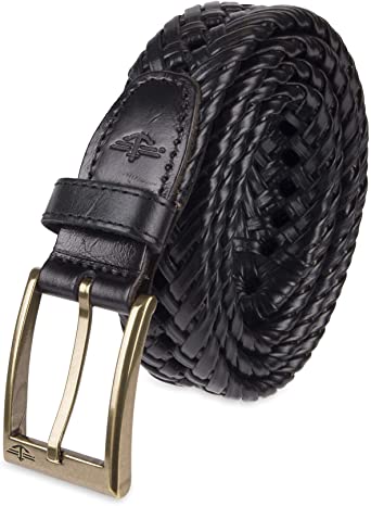 Dockers Men's Leather Braided Casual and Dress Belt