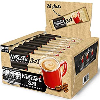 Nescafe 3 in 1 Sweet & Creamy Instant Coffee Single Packets 28x17g