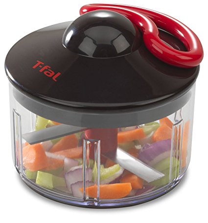 T-fal Ingenio Hand-Powered Rapid Food Chopper, Black