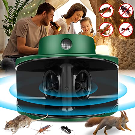 Ultrasonic Rodent Repellent,Indoor Mice Repellent Plug-ins 360° Mouse Deterrent Blocker 4 Modes Ultrasound Humane Squirrel Rat Repellent Electronic Pest Repeller Control for House Home Indoor Use