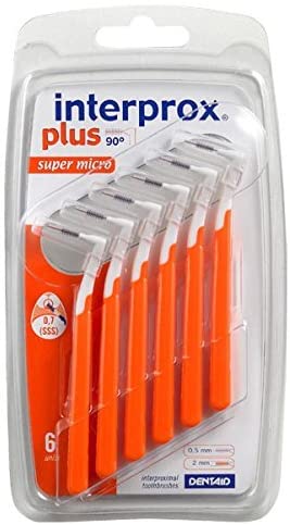 Interprox Plus Interdental Brushes Orange Super Micro 6 piece, pack of 3 (3x 6 pieces)