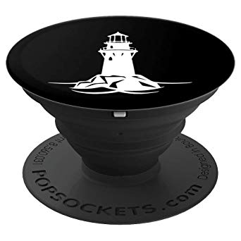 Lighthouse Sailing Maine New England Ocean Island Pier - PopSockets Grip and Stand for Phones and Tablets