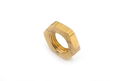 Anderson Metals 06111 Brass Pipe Fitting, Locknut, 1/4" NPT Female