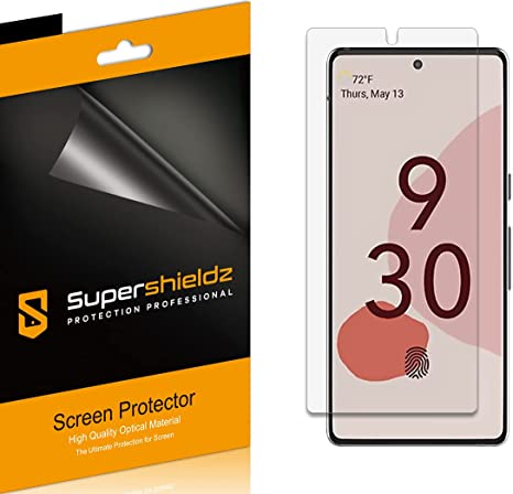 (6 Pack) Supershieldz Anti Glare (Matte) Screen Protector Designed for Google Pixel 6 (Not Compatible with Fingerprint Scanner)