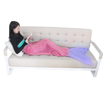 Ibestuff Luxury Mermaid Tail Blanket Soft Polar Fleece Children Sleeping Bags Gift for For Children Teen Medium Size (Pink)