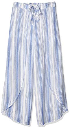 Amy Byer Girls' Big Waist Tie Ruffle Pants