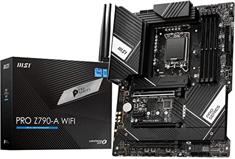 MSI PRO Z790-A WiFi ProSeries Motherboard (Supports 12th/13th Gen Intel Processors, LGA 1700, DDR5, PCIe 5.0, M.2, 2.5Gbps LAN, USB 3.2 Gen2, Wi-Fi 6E, ATX)