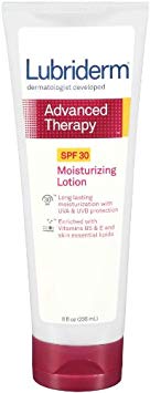 LUBRIDERM Advanced Therapy SPF 30 Moisturizing  Lotion, 8 ounces  (Pack of 2)