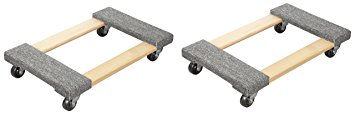 TruePower Hardwood Carpet End Furniture Dolly / Mover's Dolly 3" Casters 1000 lb. Capacity 2 Piece Set