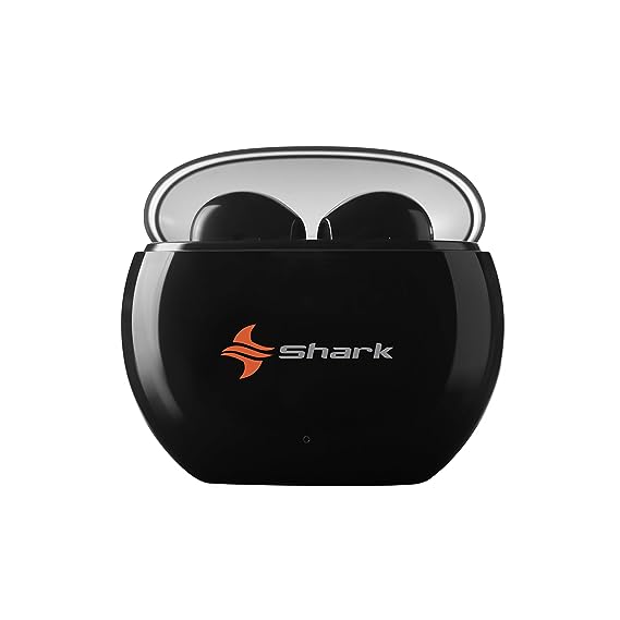 Shark Newly Launched S21 Bebop TWS Earbuds with 24 HRS Playtime & in-Ear Bluetooth, 45ms Low Latency Gaming, Active Noise Cancellation, IPX4 Ear Buds, Bluetooth 5.3, 10mm Drivers & USB Type-C Port