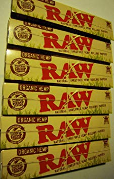 Raw King Size Slim Organic Hemp Rolling Papers 10 packs