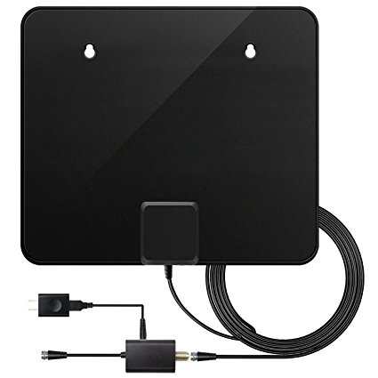 TV Antenna, Indoor Amplified HD Digital TV Antenna, 60 Mile Range with Detachable Amplifier Signal Booster, Super Fun and Free for Life