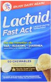 Lactaid Fast Act Lactase Enzyme Supplement Chewable Tablet Vanilla Twist 60 Count