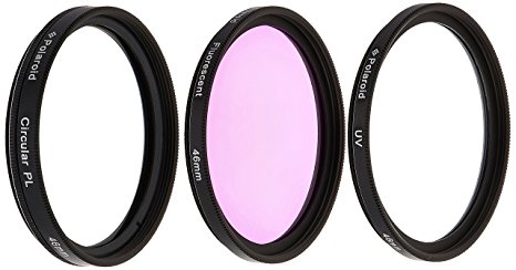 Polaroid Optics 46mm 3 Piece Filter Set (UV, CPL, FLD)