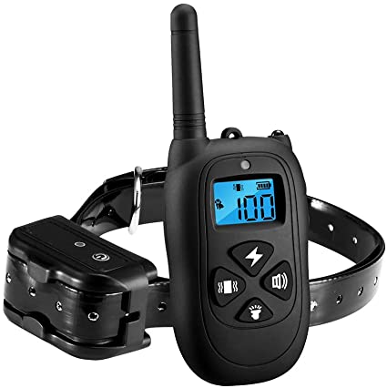 Shock Collar for Dogs Dog Training Collar with Remote for Small Medium Large Dogs, [2020 Upgraded Version] 1000ft Waterproof Rechargeable with Beep/Vibration/Electric Shock