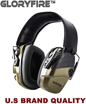 GLORYFIRE Electronic Shooting Earmuff Sound Amplification 6 Times Electric Earmuffs Perfect for Hunting and Shooting
