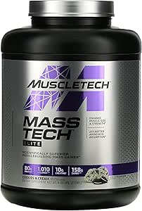 MuscleTech Mass Tech Elite, Cookies & Cream, 6 lbs (2.72 kg)