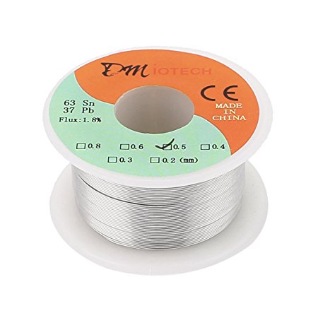 DMiotech 0.5mm 50G 63/37 Tin Lead Rosin Core Flux Solder Wire Reel