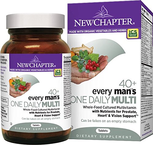 New Chapter Every Man's One Daily 40 , Men's Multivitamin Fermented with Probiotics   Saw Palmetto   B Vitamins   Vitamin D3   Organic Non-GMO Ingredients  - 48 ct