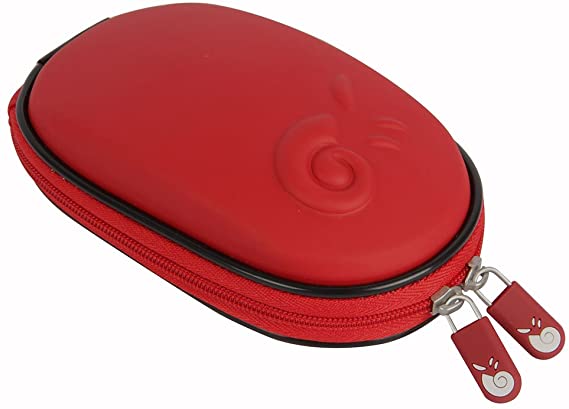 Hermitshell Hard EVA Storage Carrying Case Bag for Apple Magic Mouse (I and II 2nd Gen) and Carabiner (Red)