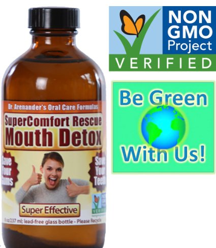 Natural Oral Detox Dental Care and Throat Aid -- SuperComfort Rescue Mouth DETOX and Oil Pulling -- Optimize YOUR Dental Care Gum Disease Gum Recession Plaque Build-up Toothache Bad Breath Gingivitis Root Canal Whitening Bleeding Gums Sensitivity Inflammation