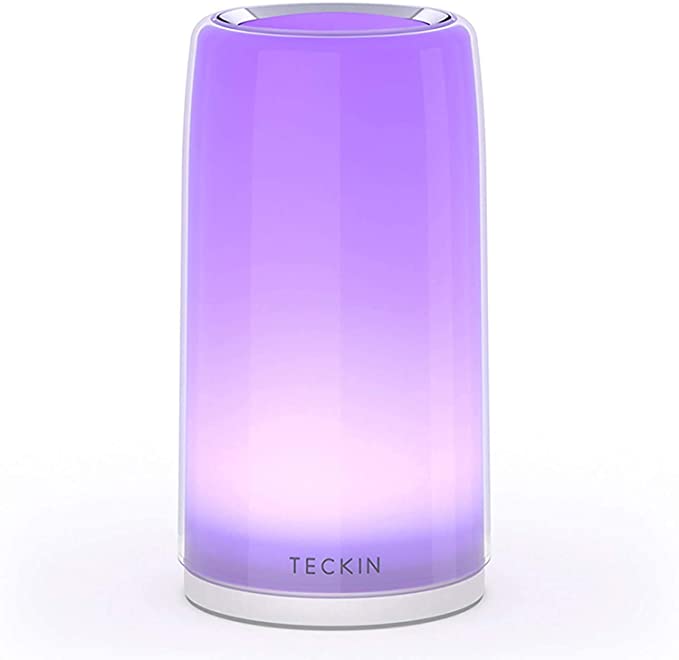 TECKIN Touch Table Lamp, LED Bedside Lamp Dimmable Warm White Light, Night Lights for Kids, Color Changing RGB Lamps for Bedroom, Gifts for Women, Men, Boys and Girls