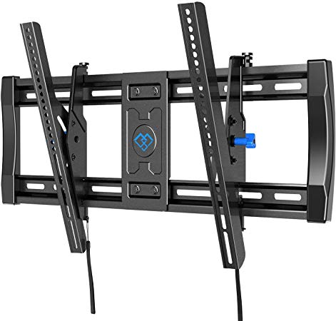 PERLESMITH Tilting TV Wall Mount Bracket for Most 40-82 Inch LED LCD OLED 4K Curved Plasma Flat Screen TVs - 12 ° Tilt Mounting Bracket with VESA 600x400mm Holds up to 135 LBS, Can Be Leveled