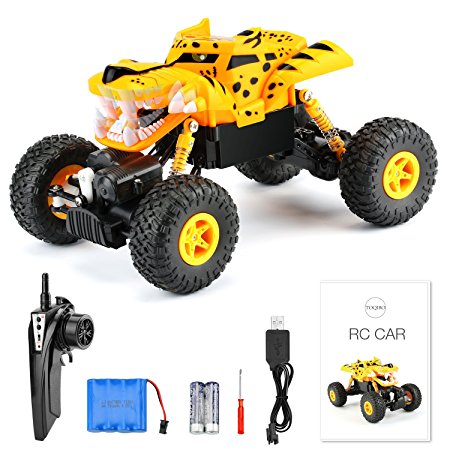 RC Cars Remote Control Car TOQIBO 2.4Ghz 4WD Off Road Racing Car 1/18 Scale Rock Crawler Toys Radio Control Vehicle for Kids and Adults
