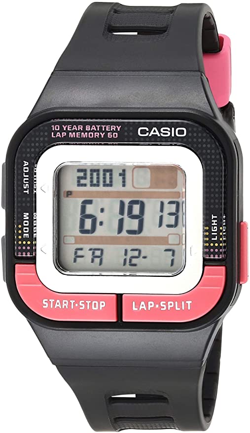 Casio Girls' Runner Quartz Running Watch with Resin Strap, Black, 35.1 (Model: SDB-100-1BCF)