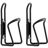 The Friendly Swede Alloy Bicycle Water Bottle Holder Cage 2 Pack Black