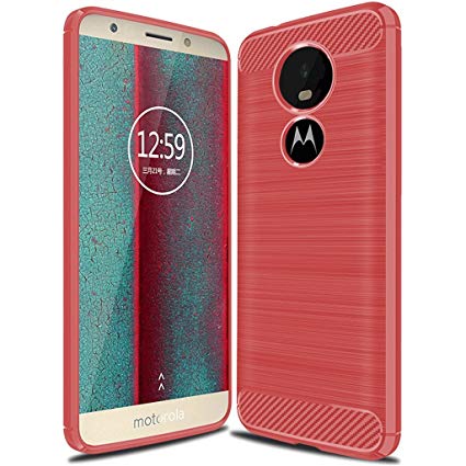 Moto E5 Play Case, Moto E5 Cruise Case,Suensan TPU Shock Absorption Technology Raised Bezels Protective Case Cover for Motorola Moto E5 Play 2018 (Red)