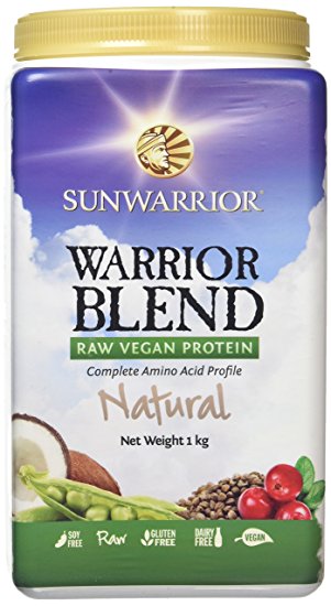 Sunwarrior Warrior Blend Organic Raw Vegan Protein Powder, Natural, 1kg