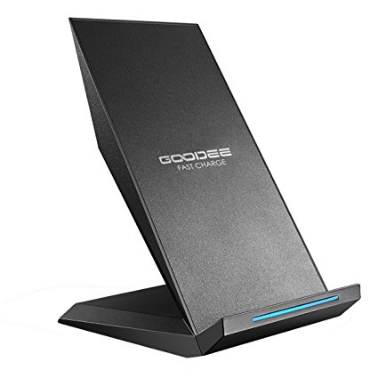 Wireless Charger, GooDee 2 Coils Fast QI Wireless Charging Stand for Samsung Nexus Lumia and All Qi-Enabled Device, Fast Wireless charger for Samsung Galaxy S7 S7 Edge S6 Edge Plus etc.