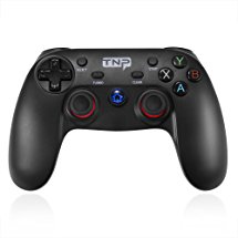 TNP Bluetooth Wireless Game Controller Gamepad for Android Smartphone Tablet VR TV BOX, Windows PC Steam OS, PS3 PlayStation 3 - Supports XInput DirectInput DInput Mode, Shock Vibration Feedback