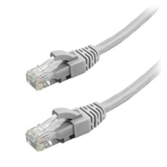 Grey Gold Plated 50FT CAT5 CAT5e RJ45 PATCH ETHERNET NETWORK CABLE 50 FT For PC, Mac, Laptop, PS2, PS3, XBox, and XBox 360 to hook up on high speed internet from DSL or Cable internet.