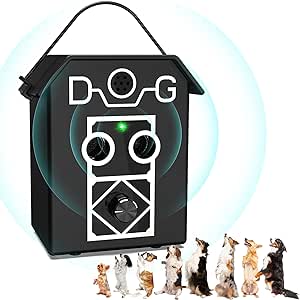 Anti Barking Device, Dog Barking Control Devices Up to 50 Ft Range, 3 Levels Waterproof Bark Control Device Dog Barking Deterrents, Adjustable Stop Dog Barking Device for Indoor & Outdoor Use